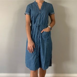 Denim midi dress